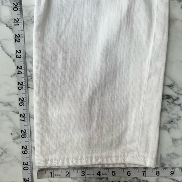 POINT SUR J. Crew High Rise Slim Boy Distressed White Jeans Plus Size 37 US 22 - Picture 9 of 16